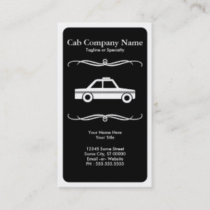 mod taxi cab business card