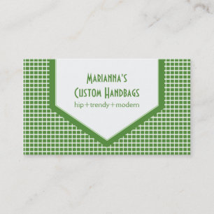 Mod Tiles Business Card, Green Card