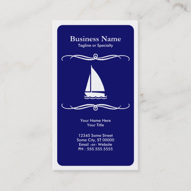 mod travel (sail boat) business card (Front)