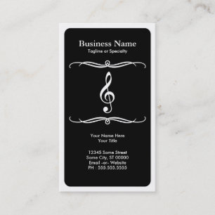 mod treble clef business card