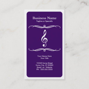 mod treble clef business card