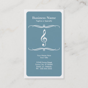 mod treble clef business card
