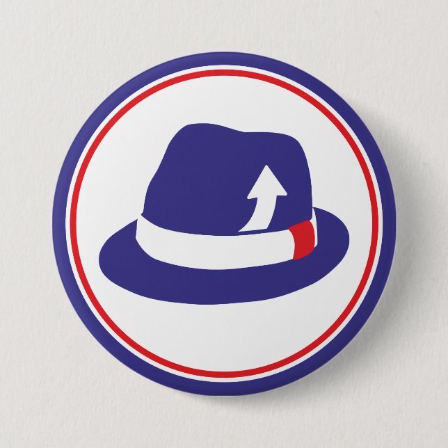 Mod Trilby 3 Inch Round Button (Front)