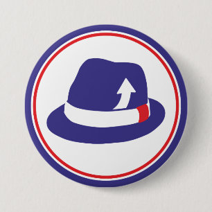 Mod Trilby 3 Inch Round Button