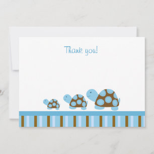 Mod Turtles (Blue) Flat Thank You notes
