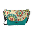 Mod Vintage Retro Pop Floral Messenger Bag