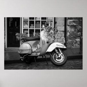 Mod vintage scooter poster