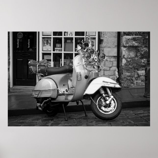 Mod vintage scooter poster (Front)
