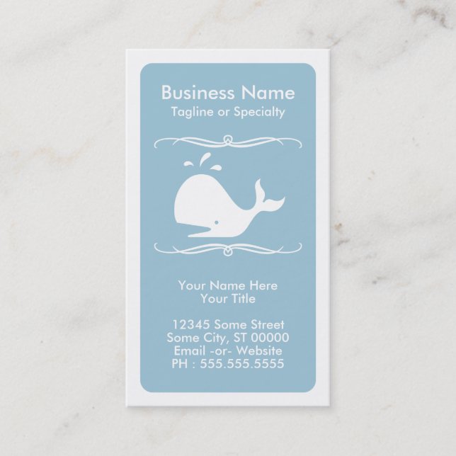 mod whale business card (Front)