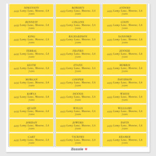 MOD YELLOW TULIP WEDDING Address Labels