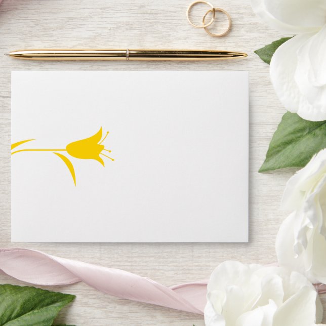 MOD YELLOW TULIP WEDDING ENVELOPE (Wedding)
