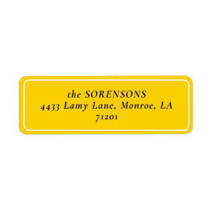 MOD YELLOW TULIP WEDDING Return Address Label