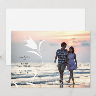 MOD YELLOW TULIP WEDDING SAVE THE DATE INVITATION