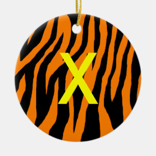 Mod Zebra Ceramic Ornament