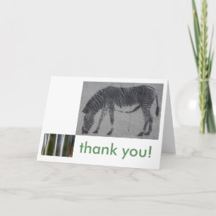 Mod Zebra Thank You Card