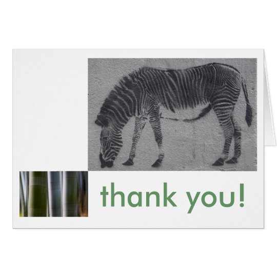 Mod Zebra Thank You Card