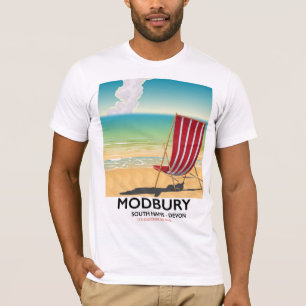 Modbury Devon vintage seaside poster T-Shirt