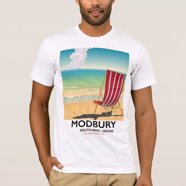 Modbury Devon vintage seaside poster T-Shirt (Front)