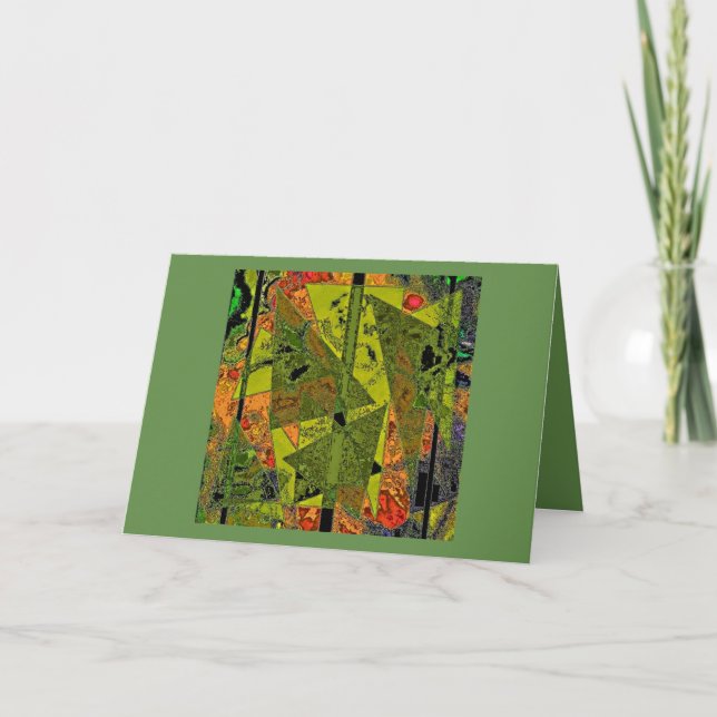 "Mode Ala Abstrait" Carte de voeux vierge pliée (Devant)