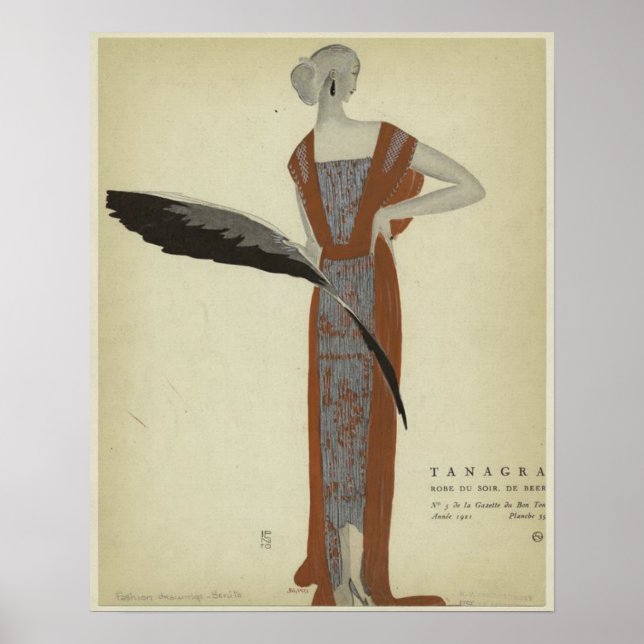 Mode Art déco des années 1920 ~ Rose du Soir (Devant)