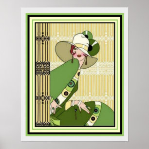 Mode Art déco dynamique Ad 16 x 20