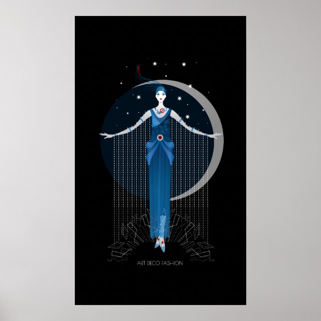 Mode art déco élégante illustration design (Devant)