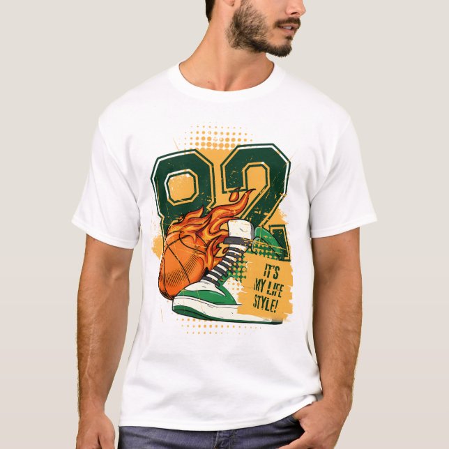 Mode Basket de basket-ball T-shirt (Devant)