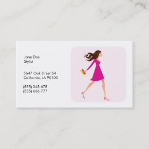 Mode, carte de visite de styliste avec