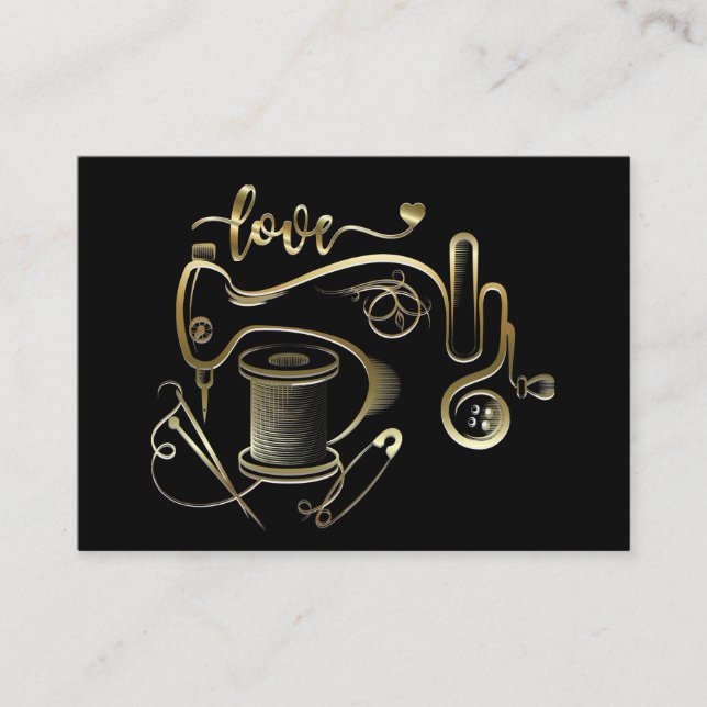 Mode, couture, Carte de visite Seamstress Version (Devant)