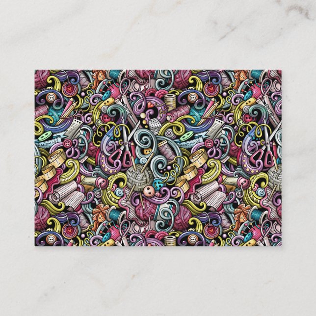 Mode, couture, Carte de visite Tricot Version (Devant)