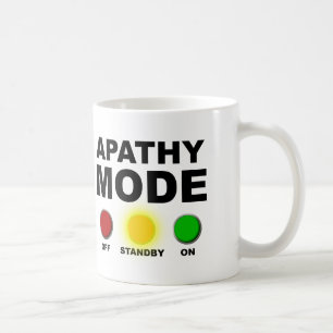 Mode d'apathie Mug amusant ou Coupe de Mug de Voya