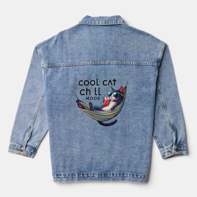Mode de refroidissement du chat cool Denim Jacket (Verso)