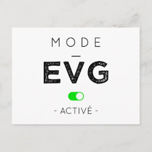 Mode EVG activé Postcard