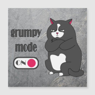 Mode grumeux sur chat gras drôle Carte magnétique