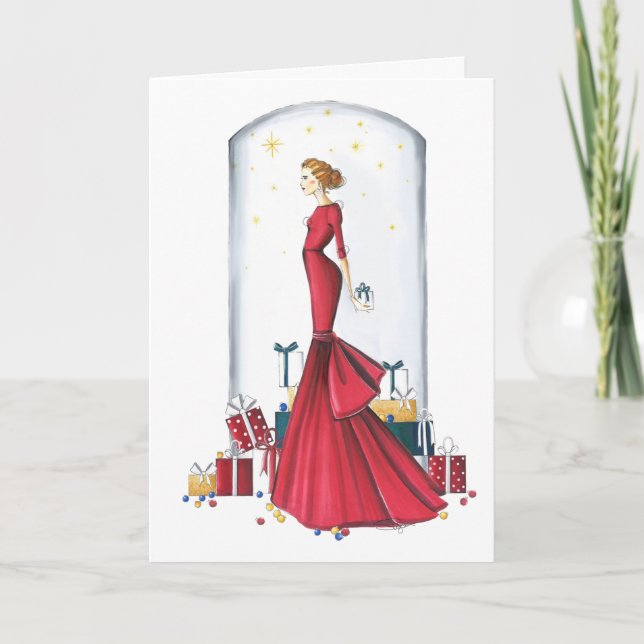 Mode Illustré Carte de Noël "Star du Nord" (Devant)