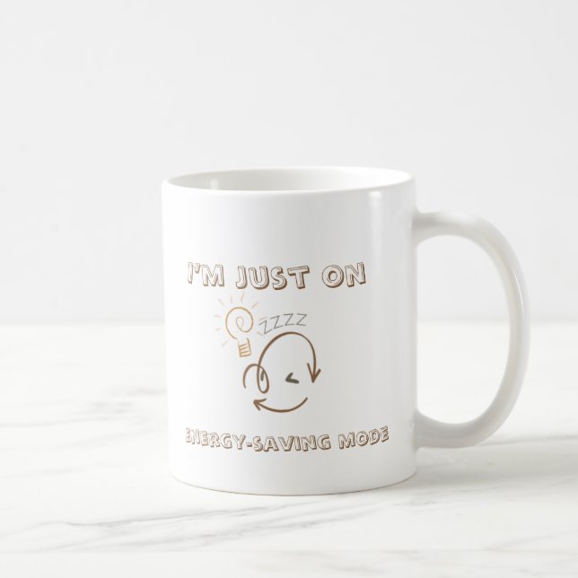 Mode Lazy activé - Joli fentes de café Mug (Droite)
