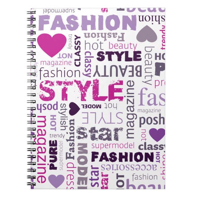 Mode Modèle Style Beauté Star Spiral Carnet (Devant)