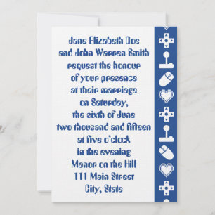 Mode multijoueur en Faire-part de mariage bleu
