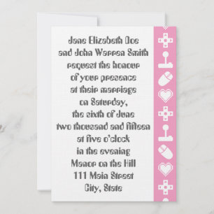 Mode multijoueur en Faire-part de mariage rose pét