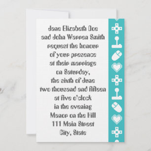 Mode multijoueur en Faire-part de mariage Turquois