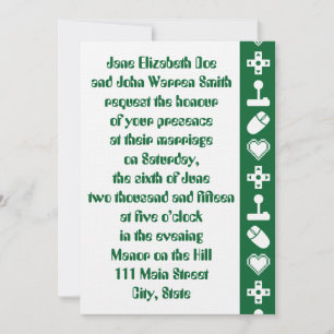 Mode multijoueur en Faire-part de mariage vert