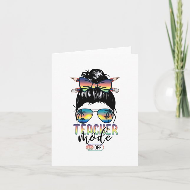 Mode Off Shirt End Of The Year Hello Summer  Card (Front)