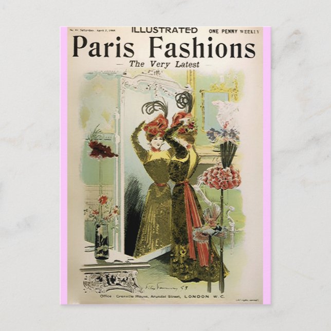 Mode Paris 2- Carte postale / Invitation / RSVP #1 (Devant)