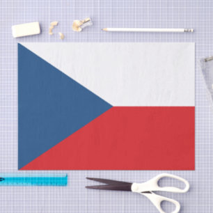 Mode tchèque, papier de soie drapeau tchèque