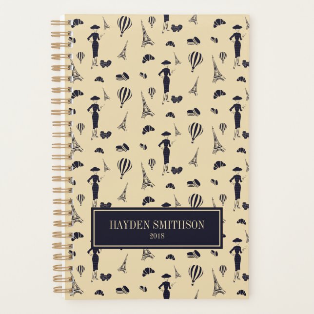 Mode Vintage classique Planificateur hebdomadaire  (Devant)