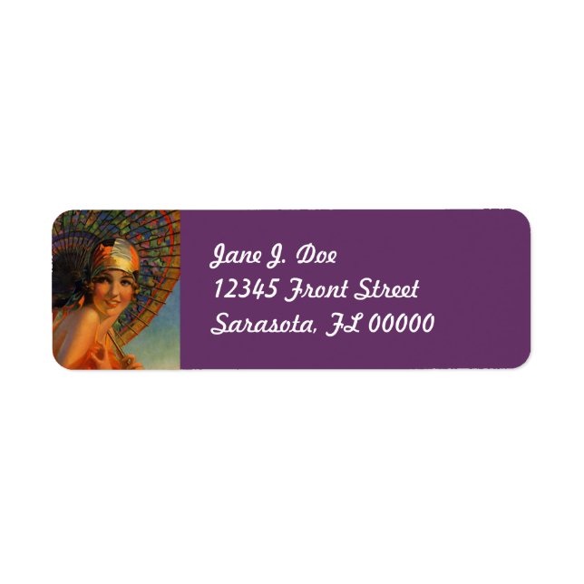 Mode Vntg Flapper Cloche Parasol Étiquette de adre (Devant)