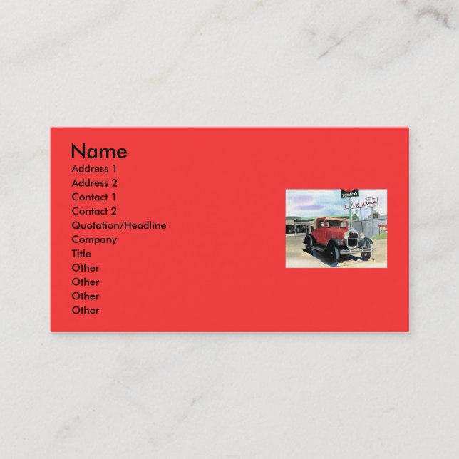 Model A Business Card (Front)