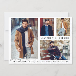 Model Actor 4 Photo - Wht Front Comp Card