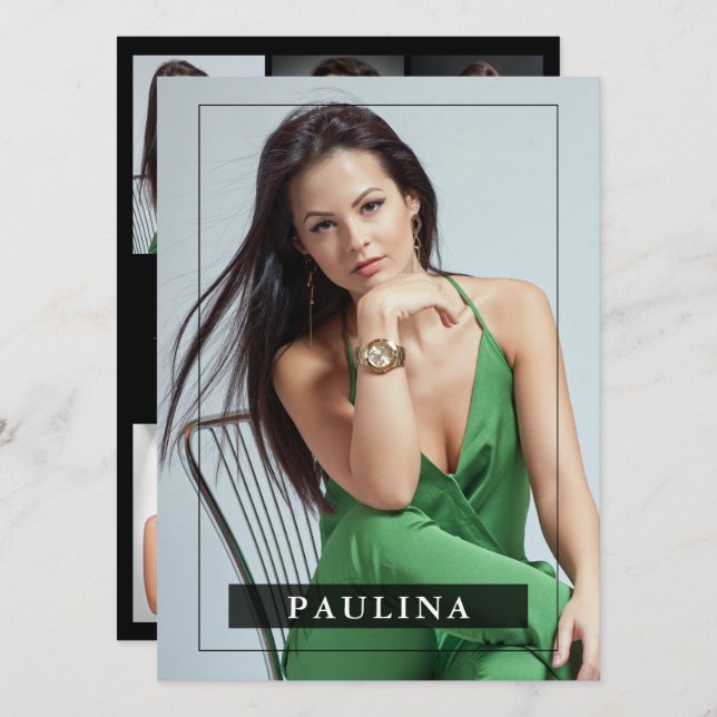 Model Actor 5.5x7.5 Pro Comp/Zed Card 7 Photo (Front/Back)