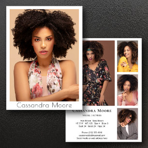 Model Actor 5 Photo Pro Composite Card Template